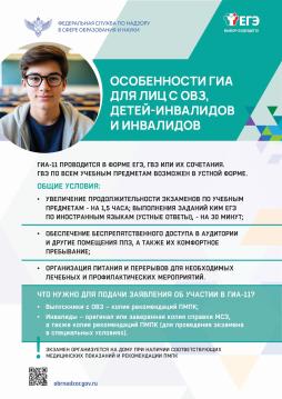 Особенности для лиц с ОВЗ, детей-инвалидов и инвалидов